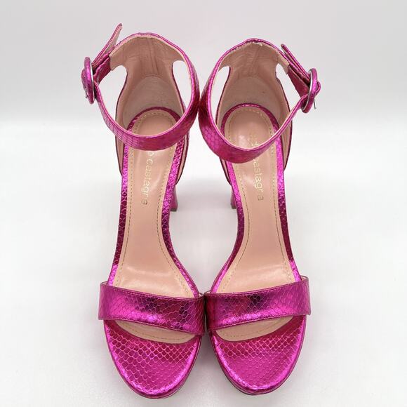 ALDO CASTAGNA Shoes Womens Size 38 Platform Heels Ankle Strap Made in Italy - Picture 3 of 16